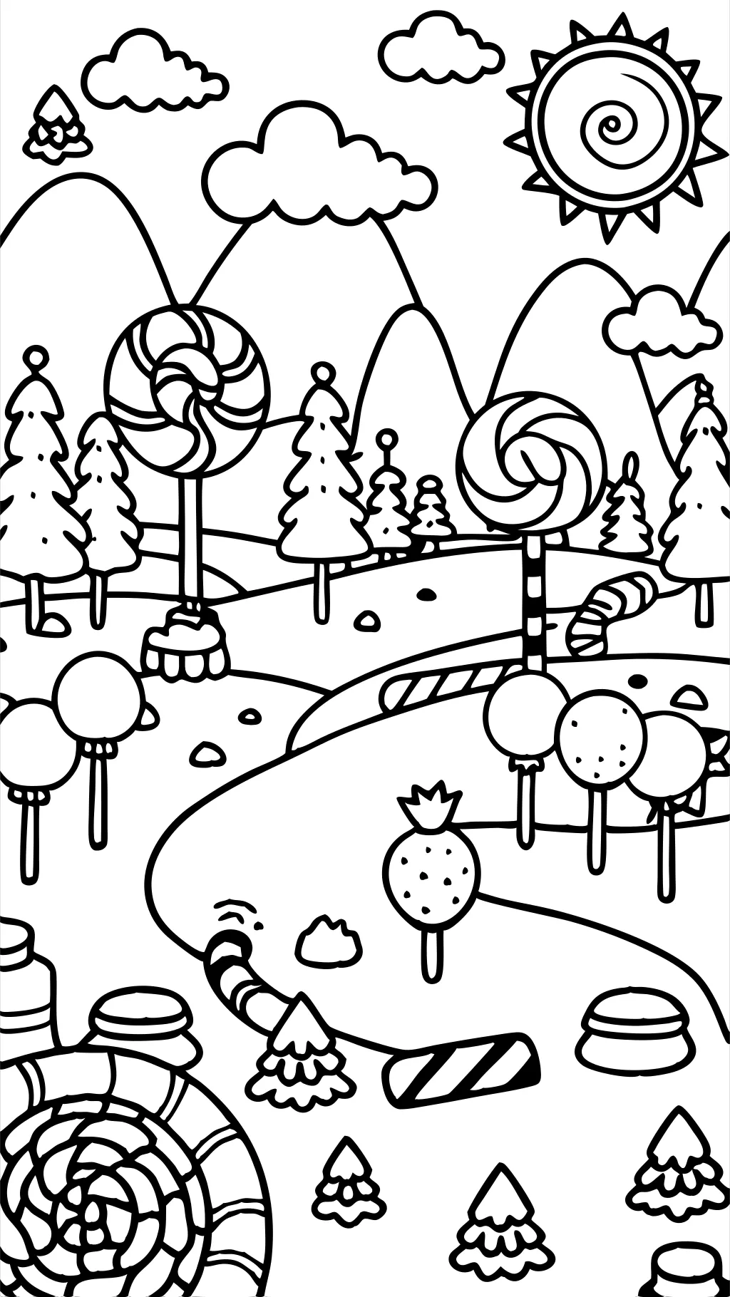 candy land coloring page